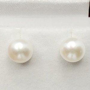 14K Yellow Gold Culture Pearl 9mm Earrings